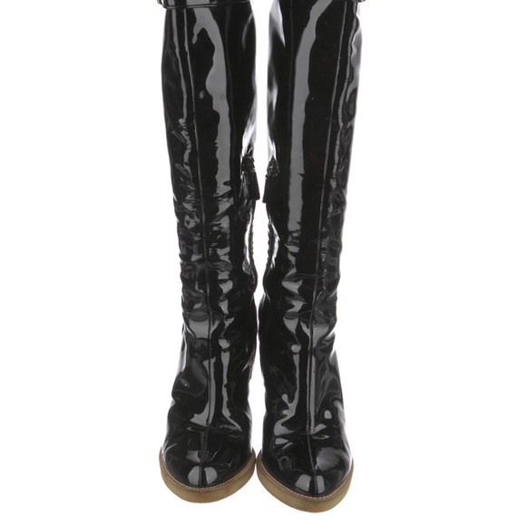 Gucci Glossy Patent Leather Boots - Picture 1 of 16